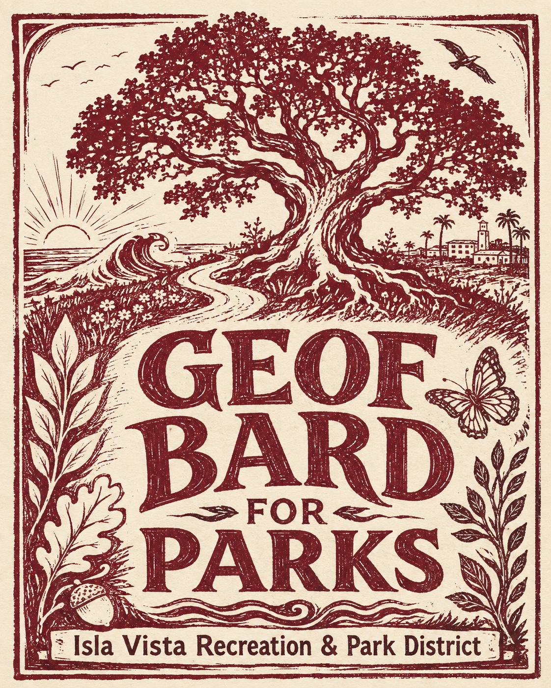 Geof Bard for Parks campaign poster
